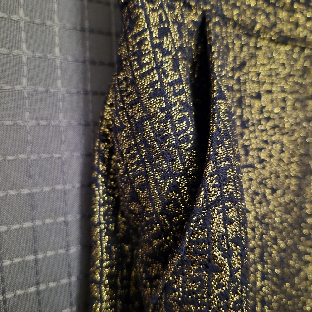 Glam Tucker Gold and Black Metallic Sz11 Skirt W/ Pockets